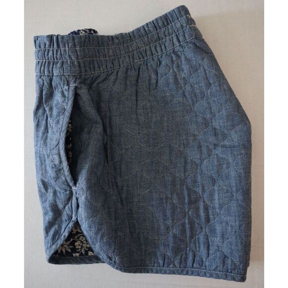 Polo Ralph Lauren 211906478001 Women's Sz M Blue Quilted Chambray Shorts - Picture 7 of 10